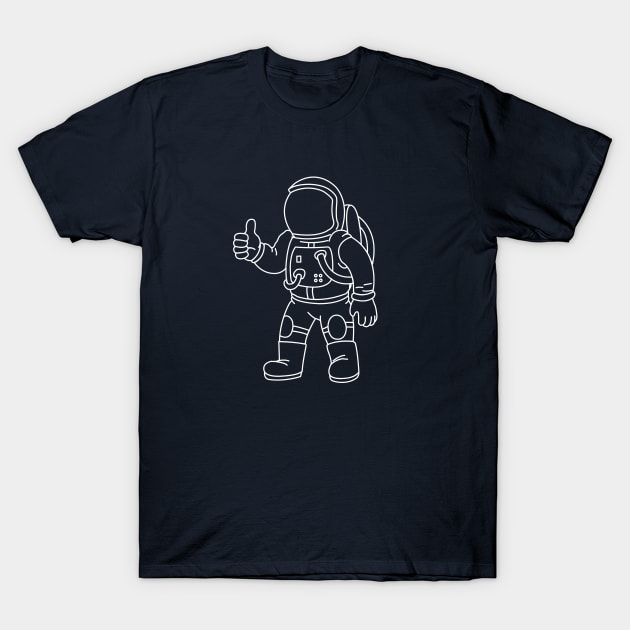 Astronaut Thumbs Up T-Shirt by ChrisWilson
